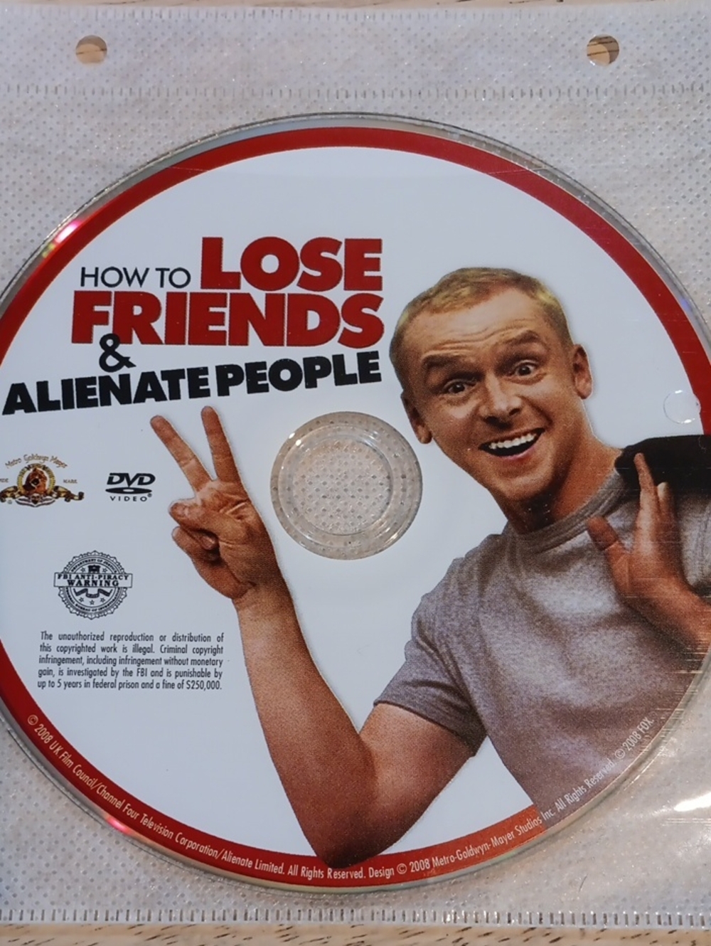 How to Lose Friends & Alienate People DVD *NO CASE*